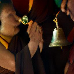 generated: Tibetan priests ringing a bell #0